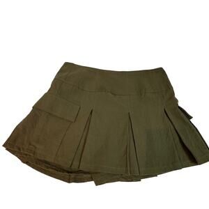 Kirious Women’s Skort Sz Med Army Green Pleated New With Tags